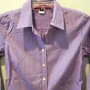 J Crew blue and white stripped button down